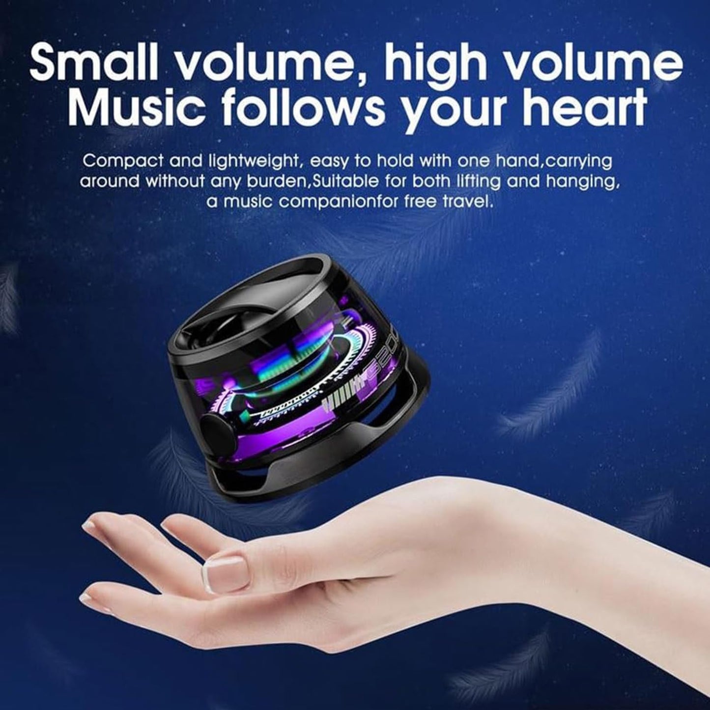 Magnetic Bluetooth Speaker with Multi RGB Color Light Show